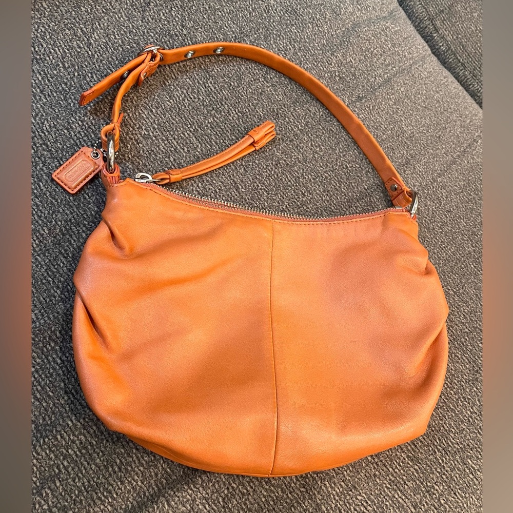 Coach Leather Shoulder/Baguette Bag - Great Condition - Peach Color